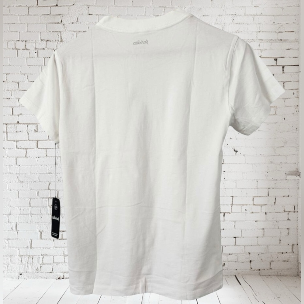 Allbirds Cotton Tee NWT Medium | Blizzard White Soft Breathable Basic - Picture 3 of 4